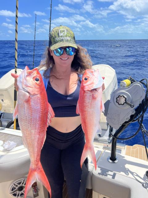 Yellow Eye Snapper Fishing Deep Dropping Bimini Bahamas 